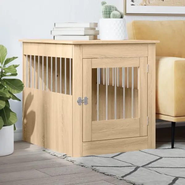 Gossi lada pentru caini, stejar sonoma, 64,5x80x71 cm, lemn compozit