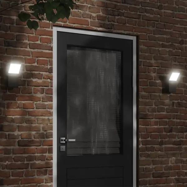 Gossi lampa exterioara de perete cu led, negru, aluminiu turnat
