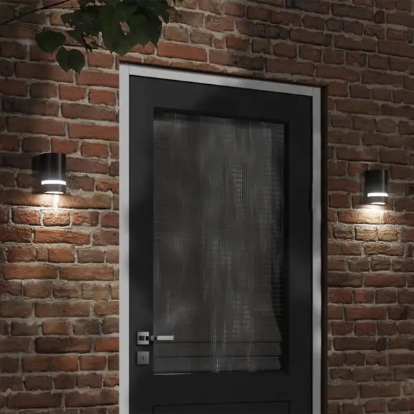 Gossi lampa exterioara de perete, negru, aluminiu turnat sub presiune