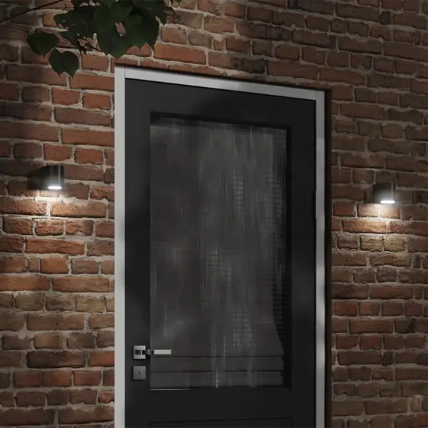 Gossi lampa exterioara de perete, negru, aluminiu turnat sub presiune