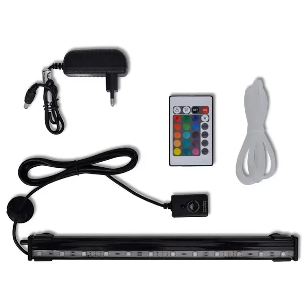 Gossi lampa led submersibila de acvariu cu bule, 32 cm, rgb