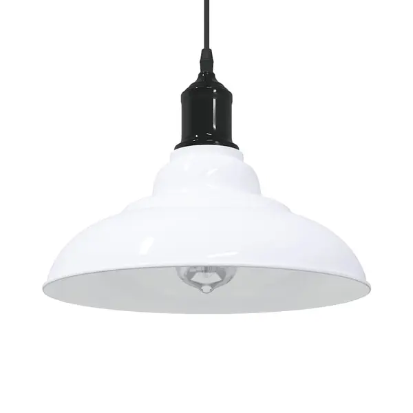 Gossi lampa suspendata reglabila pe inaltime e27 alb lucios metal