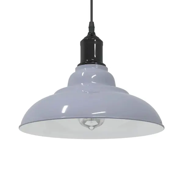 Gossi lampa suspendata reglabila pe inaltime e27 gri lucios metal