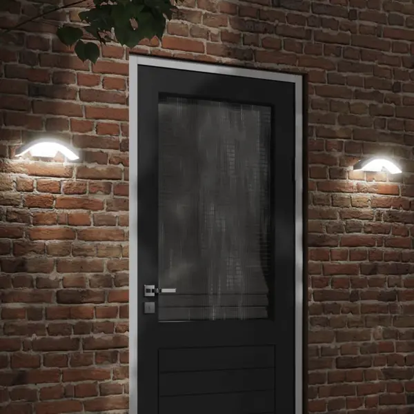 Gossi lampi exterioare de perete cu led 2 buc. alb, aluminiu turnat