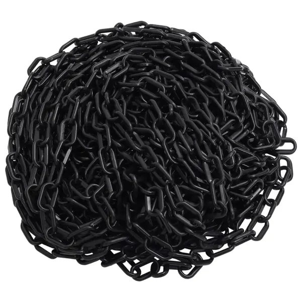 Gossi lant de avertizare, negru, 30 m, Ø4 mm, plastic