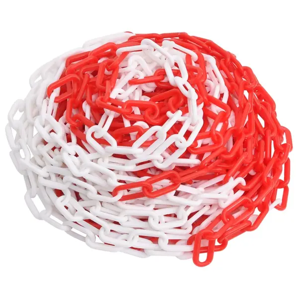 Gossi lanturi de avertizare, rosu si alb, 30 m, Ø4 mm, plastic
