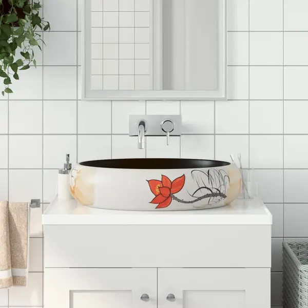 Gossi lavoar de blat, multicolor, 59x40x15 cm, ceramica, oval