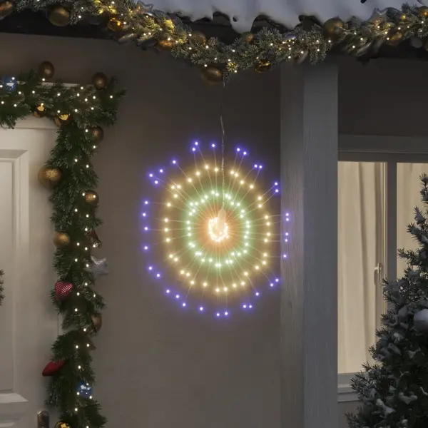 Gossi lumina stelara de craciun 140 led-uri, multicolor, 17 cm