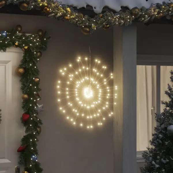 Gossi lumini stelare de craciun 140 led-uri, 4 buc., alb cald, 17 cm