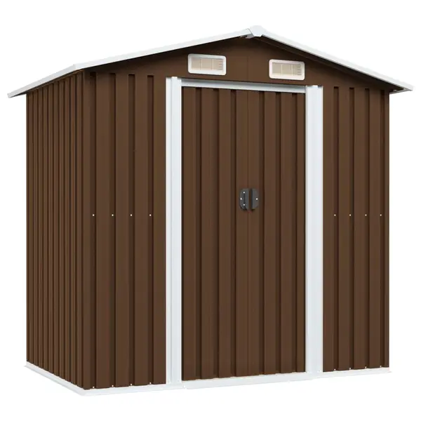 Gossi magazie de gradina, maro, 204 x 132 x 186 cm, otel