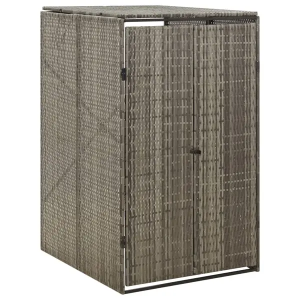 Gossi magazie de pubela cu roti, gri, 70x80x117 cm, poliratan