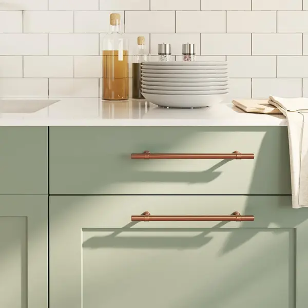 Gossi manere de dulap, 5 buc., bronz, 192 mm, otel inoxidabil