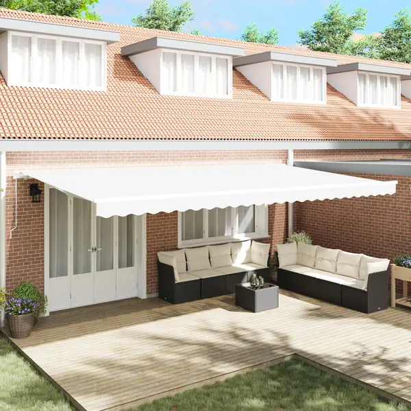 Gossi marchiza manuala retractabila alb 600x300 cm, Gossi material de inlocuire pentru marchiza 6x3 m alb