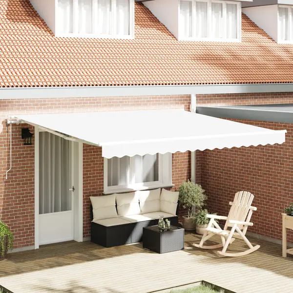Gossi marchiza retractabila automata alba 400x300 cm, schimburi pentru marchiza Gossi de 4x3 m alba
