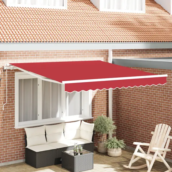 Gossi marchiza retractabila automata rosie 350x250 cm, Gossi material de inlocuire pentru marchiza de 3,5x2,5 m cadru rosu