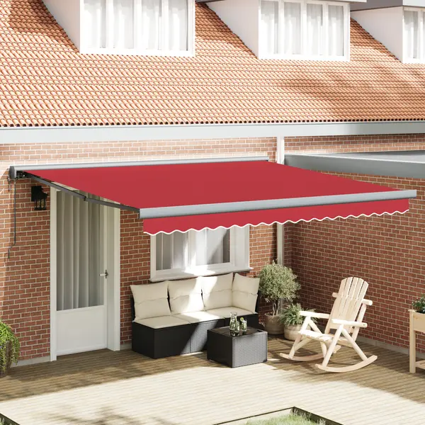 Gossi marchiza retractabila automata rosie 400x300 cm, material de inlocuire pentru marchiza Gossi pentru cadru de 4x3 m rosie