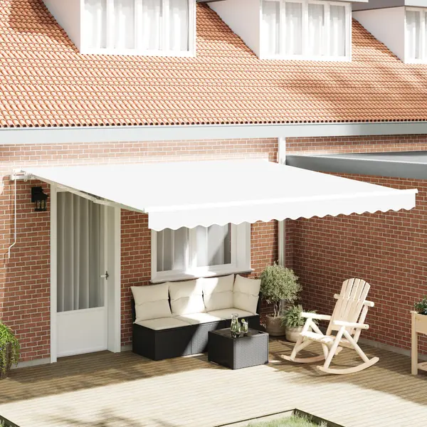 Gossi marchiza retractabila manuala alb 400x300 cm, Gossi tesatura de schimb pentru marchiza 4x3 m alb