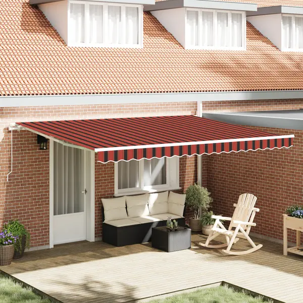 Gossi marchiza retractabila manuala portocalie si maro 450x350 cm