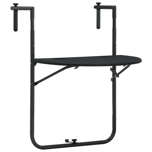 Gossi masa balcon suspendata negru 60x64x83,5 cm plastic aspect ratan