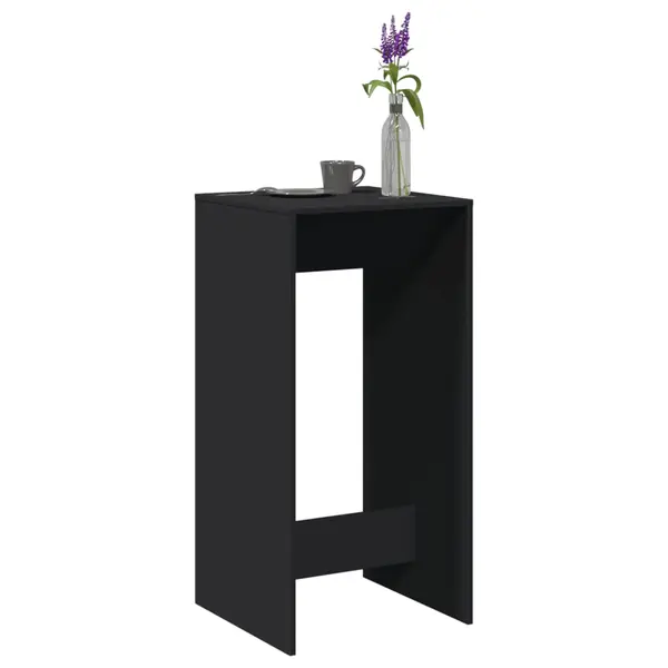 Gossi masa bar, negru, 51x50x103,5 cm, lemn prelucrat