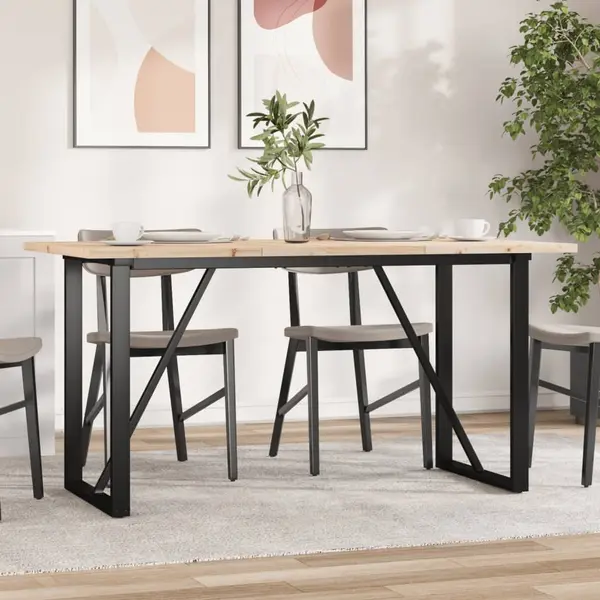 Gossi masa bucatarie, cadru o, 160x80x75,5 cm lemn masiv pin si fonta