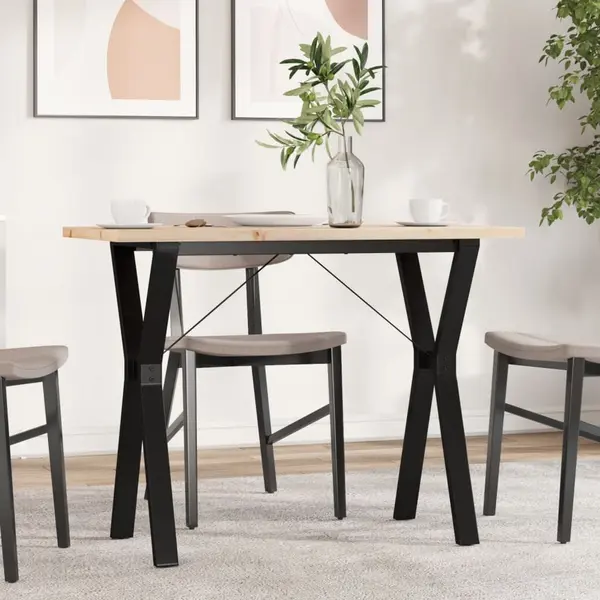 Gossi masa bucatarie, cadru y, 100x50x75,5 cm lemn masiv pin si fonta