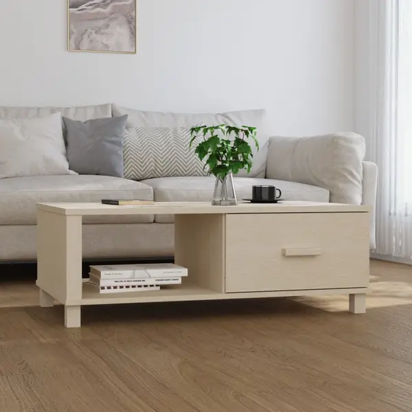 Gossi masa cafea „hamar”, maro miere, 100x55x35 cm, lemn masiv de pin