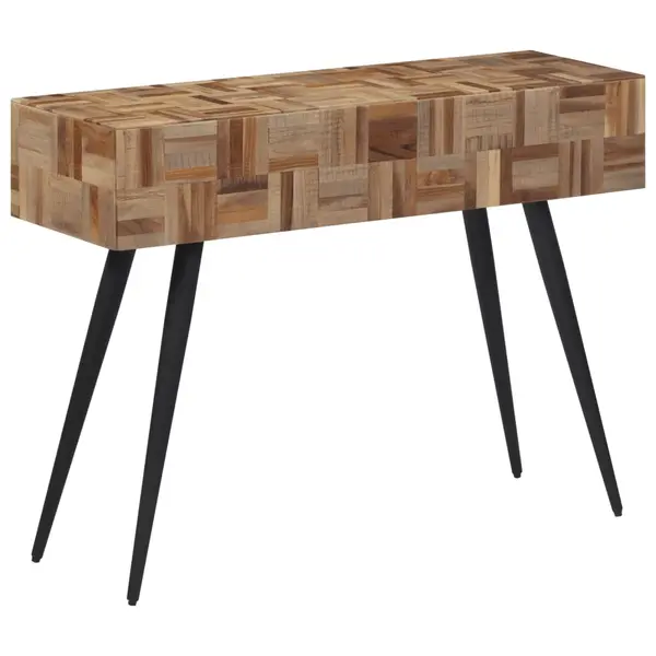 Gossi masa consola, 110x34x80 cm, lemn masiv de tec reciclat
