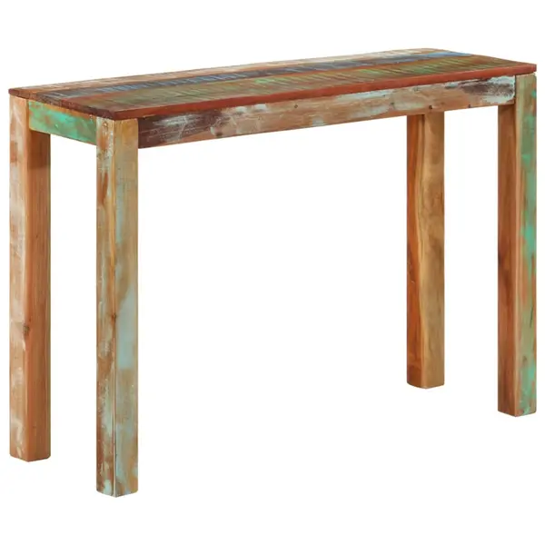 Gossi masa consola, 110x35x76 cm, lemn masiv reciclat