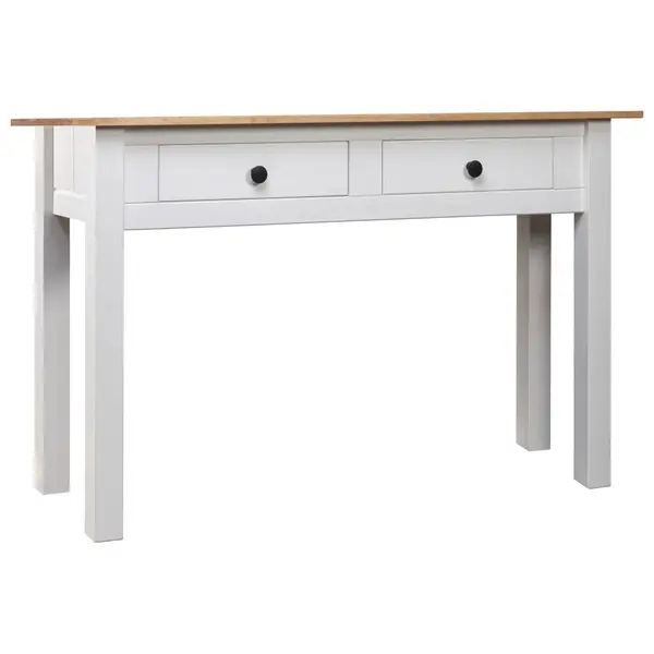Gossi masa consola, alb, 100x40x72 cm, lemn masiv de pin, gama panama