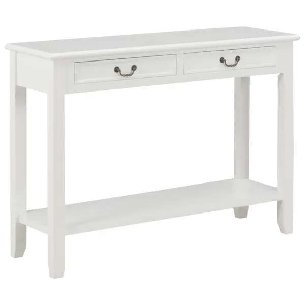 Gossi masa consola, alb, 110 x 35 x 80 cm, lemn