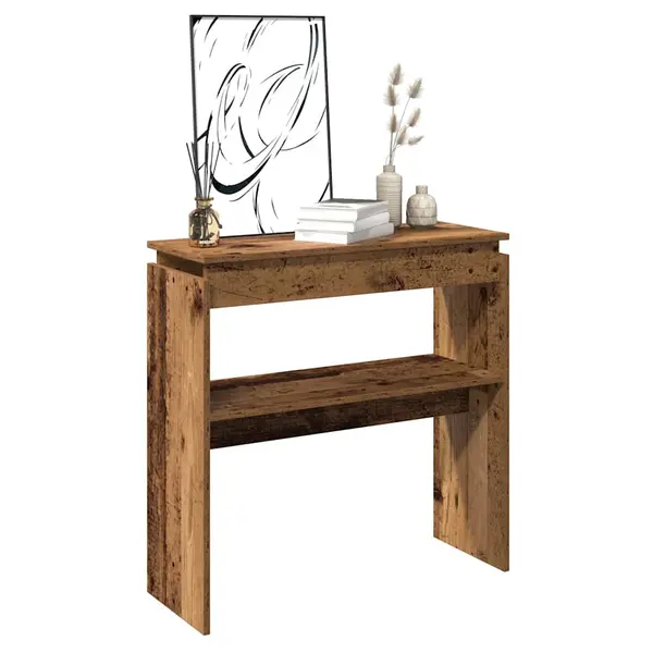 Gossi masa consola, lemn vechi, 80x30x102 cm, pal