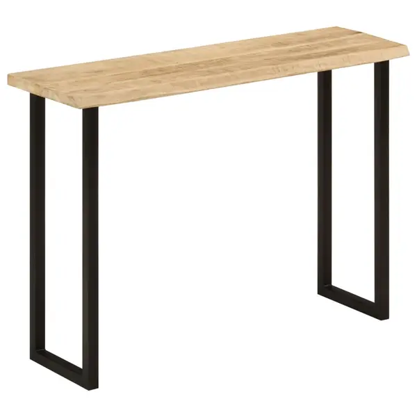 Gossi masa consola, margini naturale, 105x33x76 cm, lemn masiv mango
