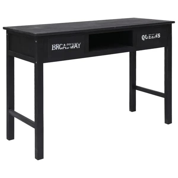 Gossi masa consola, negru, 110 x 45 x 76 cm, lemn