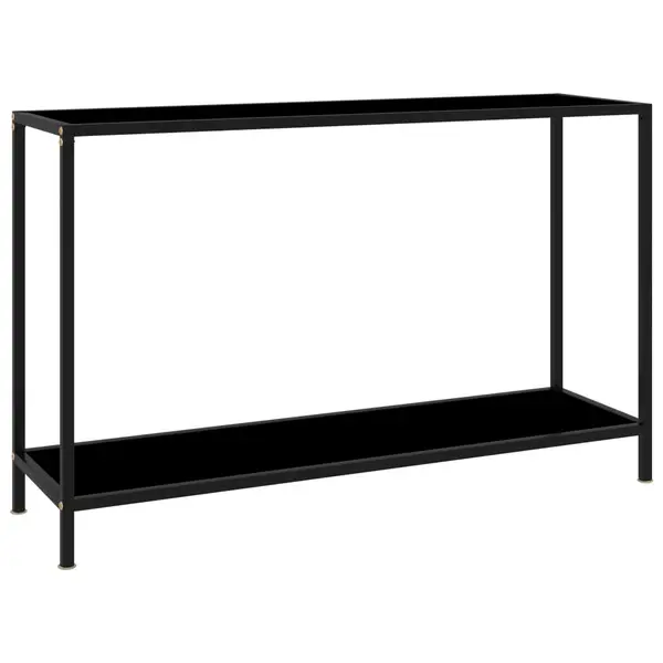 Gossi masa consola, negru, 120 x 35 x 75 cm, sticla securizata