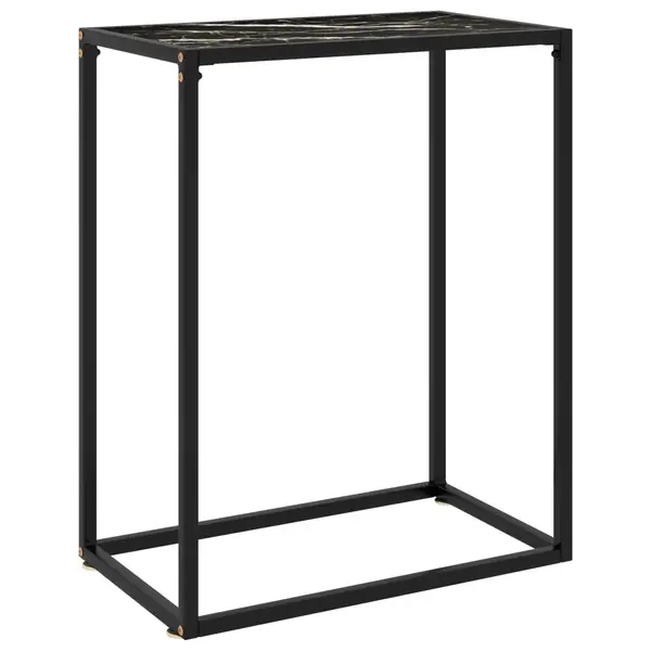 Gossi masa consola, negru, 60x35x75 cm, sticla securizata