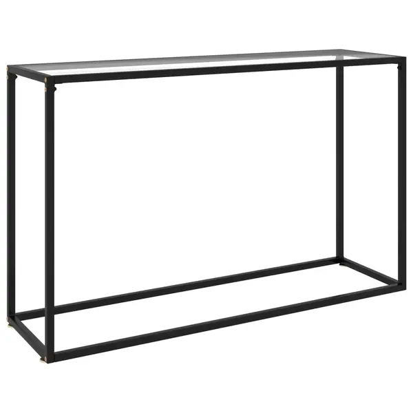Gossi masa consola, transparent, 120x35x75 cm, sticla securizata