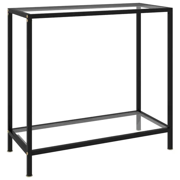 Gossi masa consola, transparent, 80 x 35 x 75 cm, sticla securizata