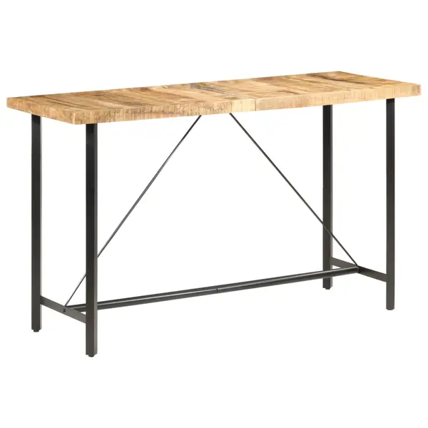 Gossi masa de bar, 180x70x107 cm, lemn de mango nefinisat