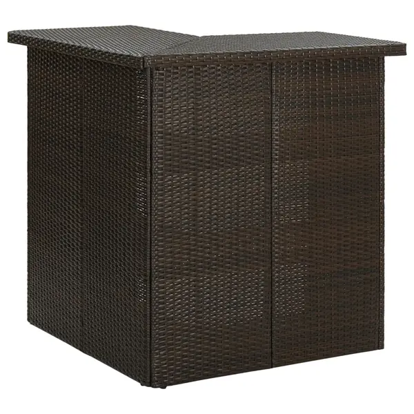 Gossi masa de bar coltar, maro, 100 x 50 x 105 cm, poliratan