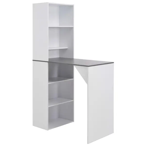 Gossi masa de bar cu dulap, alb, 115 x 59 x 200 cm