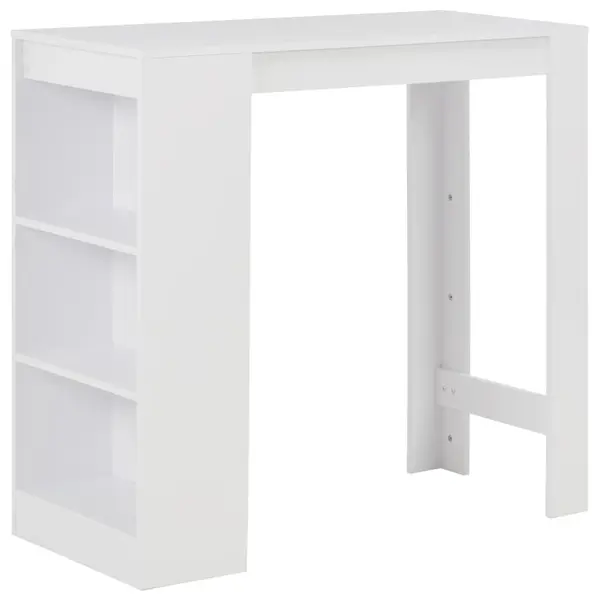 Gossi masa de bar cu raft, alb, 110 x 50 x 103 cm