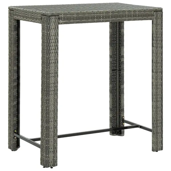 Gossi masa de bar de gradina, gri, 100 x 60,5 x 110,5 cm, poliratan