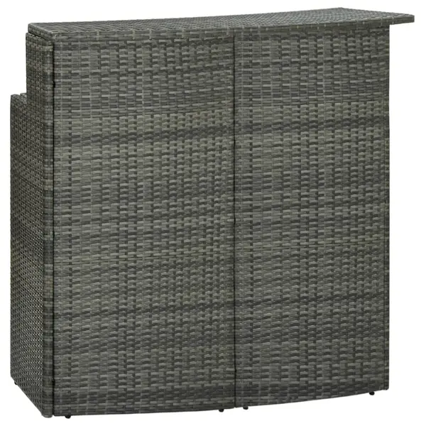 Gossi masa de bar de gradina, gri, 120x55x110 cm, poliratan
