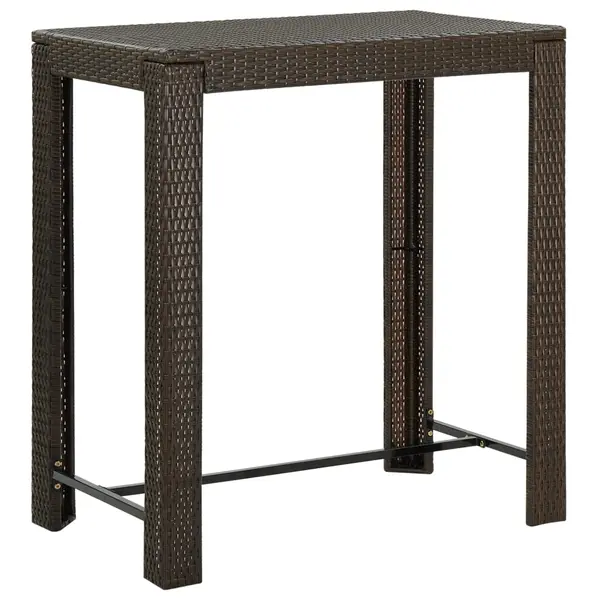 Gossi masa de bar de gradina, maro, 100 x 60,5 x 110,5 cm, poliratan