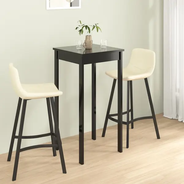 Gossi masa de bar din mdf, negru, 55 x 55 x 107 cm