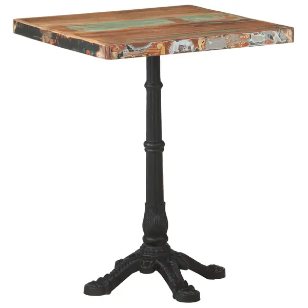 Gossi masa de bistro, 60 x 60 x 76 cm, lemn masiv reciclat