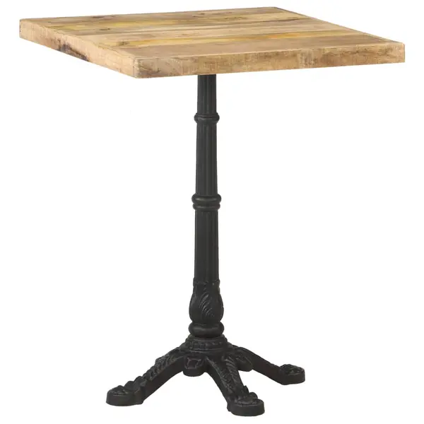 Gossi masa de bistro, 60 x 60 x 77 cm, lemn de mango brut