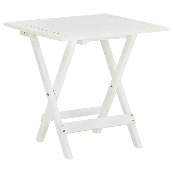 Gossi masa de bistro, alb, 46 x 46 x 47 cm, lemn masiv de acacia