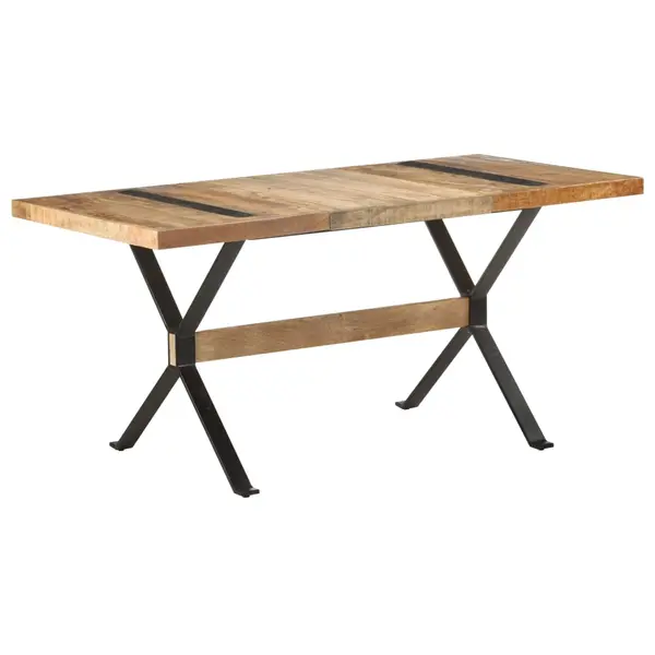 Gossi masa de bucatarie, 160 x 80 x 76 cm, lemn de mango nefinisat